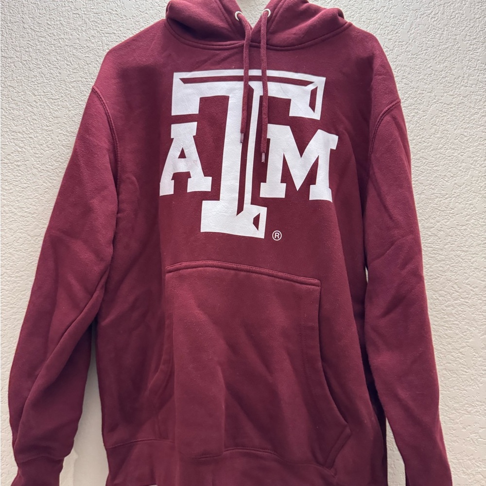 Texas A&M Maroon Hoodie with White Logo